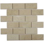Close Out - Crema Marfil 2x4 Beveled Brick