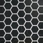 Zemira Nero Black 9" Hexagon