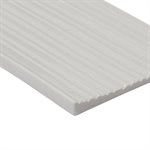 Baroque Glass Blanco White 4.5x9 Fluted Ridged Polished