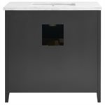 Iconic 36" Charcoal and Gold Vanity with Carrara Marble Top