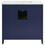 Iconic 36" Navy and Gold Vanity with Carrara Marble Top