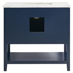 Sheraton 36" Navy Vanity with Carrara Marble Top