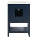 Sheraton 24" Navy Vanity with Pure White Quartz Top