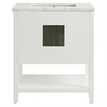 Sheraton 30" White Vanity with Carrara Marble Top