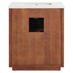 KIT - Marilyn Woodgrain 30" Single Vanity with Pure White Quartz Top