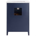 Iconic 24" Navy and Gold Vanity with Carrara Marble Top