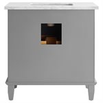 Nora Gray 36" Single Vanity with Carrara Marble Top