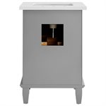 Nora Gray 24" Single Vanity with Pure Gray Quartz Top