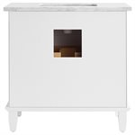 Nora White 36" Single Vanity with Carrara Marble Top