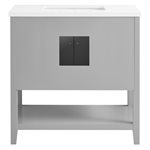 Sheraton 36" Gray Vanity with Pure White Quartz Top