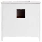 Iconic 36" White and Silver Vanity with Pure White Quartz Top