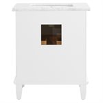 Nora White 30" Single Vanity with Carrara Marble Top