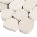 Pebblestone Lovina White Sliced Round Natural Stone