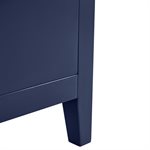 Iconic 36" Navy and Gold Vanity with Pure White Quartz Top