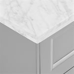 Nora Gray 36" Single Vanity with Carrara Marble Top