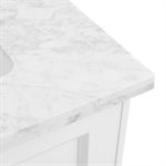 Nora White 30" Single Vanity with Carrara Marble Top