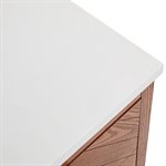 Marilyn Woodgrain 36" Single Vanity with Pure White Quartz Top