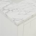 Sheraton 24" White Vanity with Carrara Marble Top