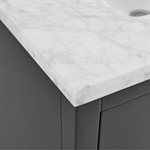 Iconic 30" Charcoal and Gold Vanity with Carrara Marble Top