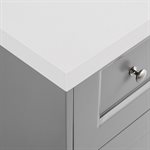 Nora Gray 24" Single Vanity with Pure Gray Quartz Top