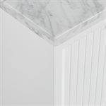 Bungalow 24" White and Gold Bathroom Vanity with Carrara Marble Countertop and Basin