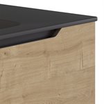 Duo Blonde Wood 32" Single Vanity with Integrated Black Ceramic Top