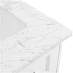 Nora White 24" Single Vanity with Carrara Marble Top