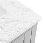 Sheraton 24" Gray Vanity with Carrara Marble Top