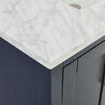 Sheraton 36" Navy Vanity with Carrara Marble Top