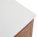 Marilyn Woodgrain 48" Single Vanity with Pure White Quartz Top