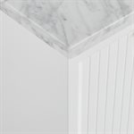 Bungalow 24" White and Silver Bathroom Vanity with Carrara Marble Countertop and Basin