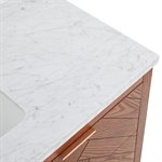 Marilyn Woodgrain 30" Single Vanity with Carrara Marble Top