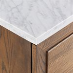 Lowell 48" Woodgrain Bathroom Vanity with Carrara Marble Countertop and Basin