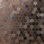 Art Lava Hexagon Textured Metallic Mix Bronze