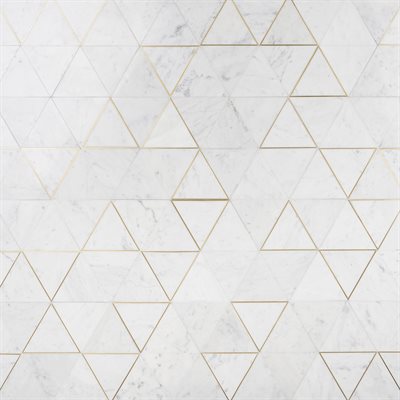 Axil Carrara - White Carrara & Brass