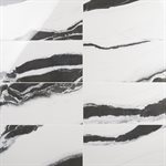 Close Out - Black + White Wave 12x24 Polished