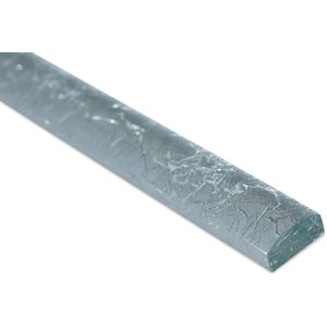 Glass Pencil Silver Dust Polished 