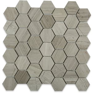 Wooden Beige 2" Hexagon 