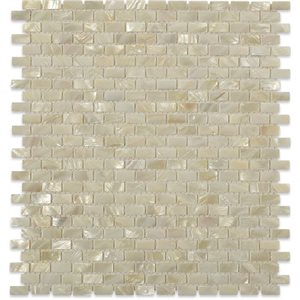 Pearl White Flat Mini Brick 