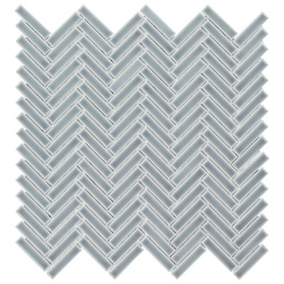 Motek Sky Blue Glossy Herringbone