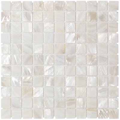 Pearl White Flat 1x1 Squares 