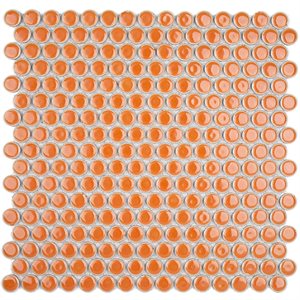 Close Out - Simple Rimmed Penny Rounds Tangerine  