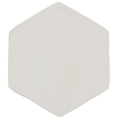Clay House White 4" Hex