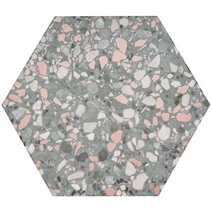 Close Out - Wild Terrazzo Teal 12.5" Hex
