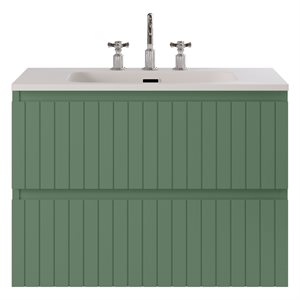 KIT - Adeline Forest 30" Single Vanity with Integrated Solid Surface Top