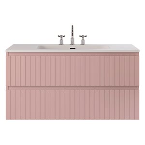 KIT - Adeline Rose 42" Single Vanity with Integrated Solid Surface Top
