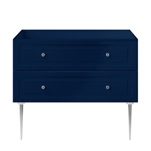 Alma Blue 42" Vanity with Chrome Legs & Knobs without Top