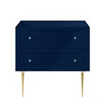 Alma Blue 36" Vanity with Gold Legs & Knobs without Top