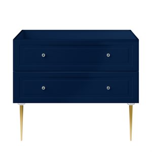 Alma Blue 42" Vanity with Gold Legs & Knobs without Top