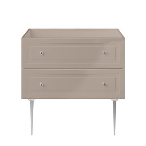 Alma Taupe 36" Single Vanity with Chrome Legs & Knobs without Top